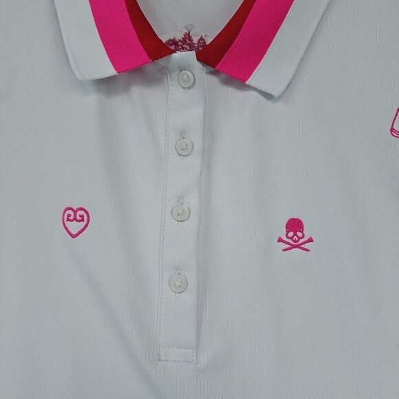 G/FORE White Tank Top with Pink Accents - Picture 3 of 8